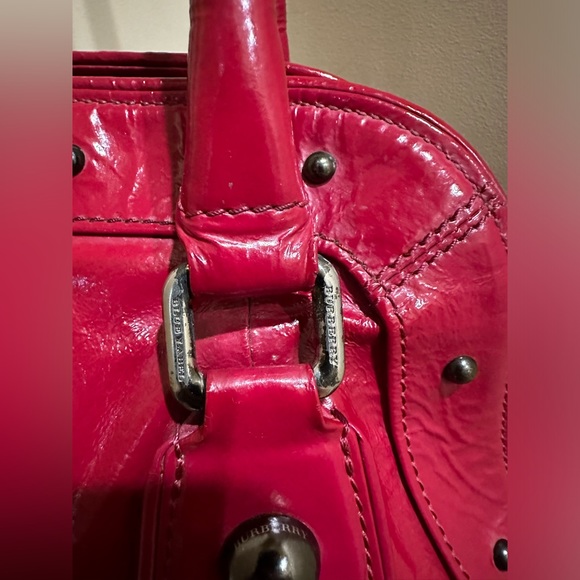 Burberry Blue Label Red Patent Large Handbag - Picture 13 of 14
